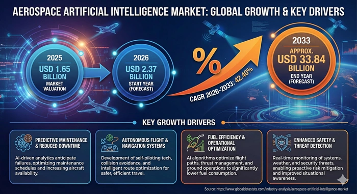 Aerospace Artificial Intelligence Market Size to Hit USD 33.84 Billion by 2033