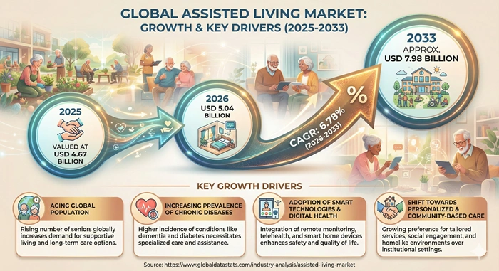 Assisted Living Market Size to Hit USD 7.98 Billion by 2033