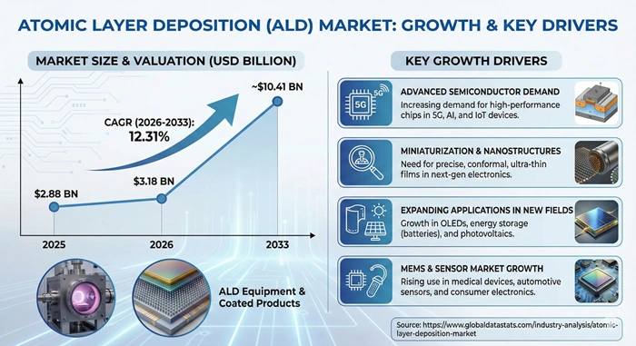 Atomic Layer Deposition Market Size to Hit USD 10.41 Billion by 2033