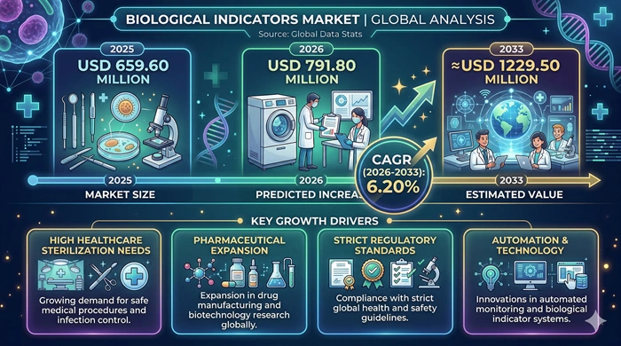 Biological Indicators Market Size to Hit USD 1229.50 Million by 2033