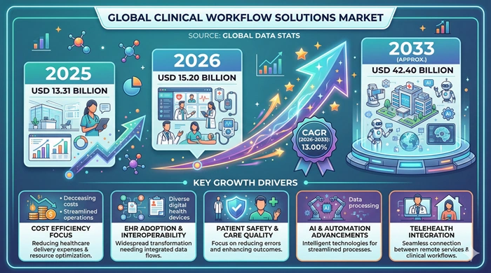 Clinical Workflow Solutions Market Size to Hit USD 42.40 Billion by 2033