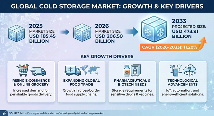 Cold Storage Market Size to Hit USD 473.91 Billion by 2033