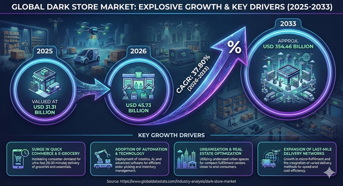 Dark Store Market Size to Hit USD 354.46 Billion by 2033