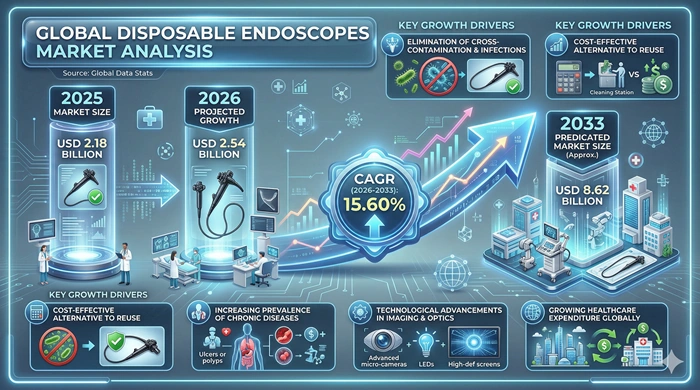Disposable Endoscopes Market Size to Hit USD 8.62 Billion by 2033