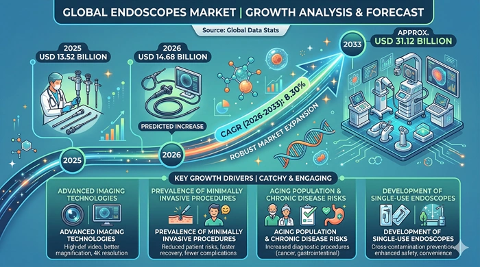 Endoscopes Market Size to Hit USD 31.12 Billion by 2033