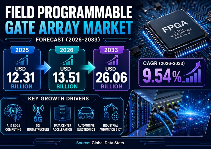 Field Programmable Gate Array Market Size to Hit USD 26.06 Billion by 2033