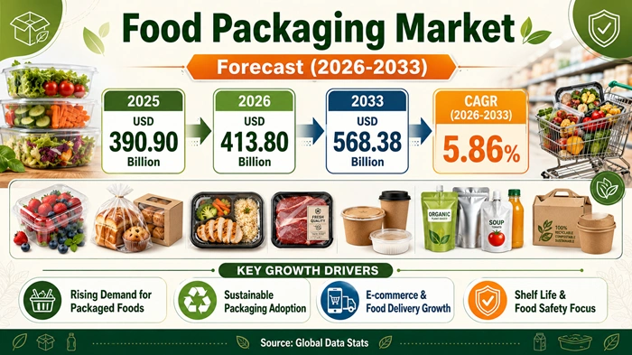 Food Packaging Market Size to Hit USD 568.38 Billion by 2033