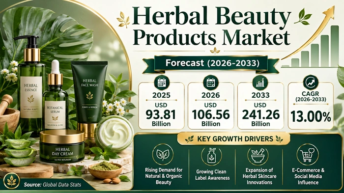 Herbal Beauty Products Market Size to Hit USD 241.26 Billion by 2033