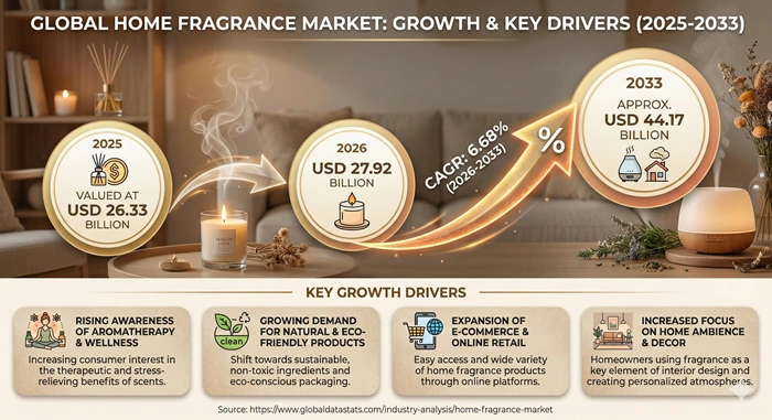Home Fragrance Market Size to Hit USD 44.17 Billion by 2033