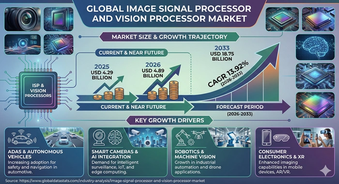 Image Signal Processor and Vision Processor Market Size to Hit USD 18.75 Billion by 2033 Image Signal Processor and Vision Processor Market Size to Hit USD 18.75 Billion by 2033