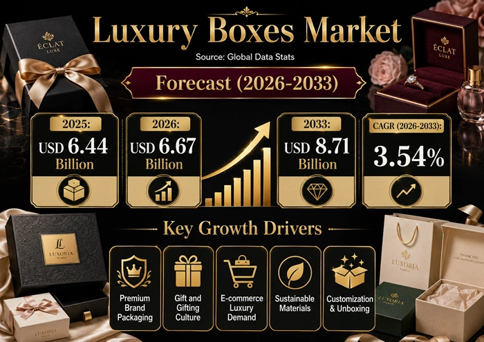 Luxury Boxes Market Size to Hit USD 8.71 Billion by 2033 Luxury Boxes Market Size to Hit USD 8.71 Billion by 2033