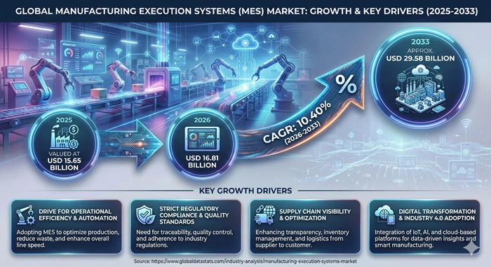 Manufacturing Execution Systems Market Size to Hit USD 29.58 Billion by 2033