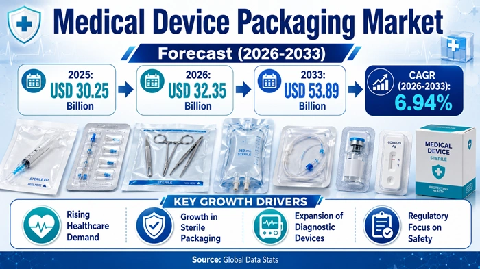 Medical Device Packaging Market Size to Hit USD 53.89 Billion by 2033 Medical Device Packaging Market Size to Hit USD 53.89 Billion by 2033