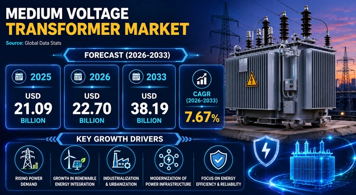 Medium Voltage Transformer Market Size to Hit USD 38.19 Billion by 2033 Medium Voltage Transformer Market Size to Hit USD 38.19 Billion by 2033