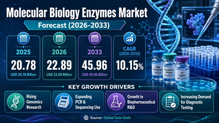 Molecular Biology Enzymes Market Size to Hit USD 45.96 Billion by 2033 Molecular Biology Enzymes Market Size to Hit USD 45.96 Billion by 2033