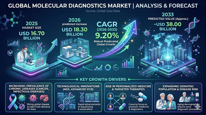 Molecular Diagnostics Market Size to Hit USD 38.00 Billion by 2033