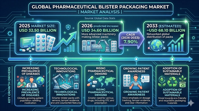 Pharmaceutical Blister Packaging Market Size to Hit USD 68.10 Billion by 2033