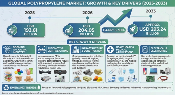 Polypropylene Market Size to Hit USD 293.24 Billion by 2033