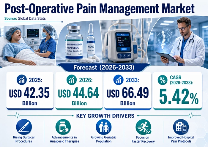 Post-Operative Pain Management Market Size to Hit USD 66.49 Billion by 2033