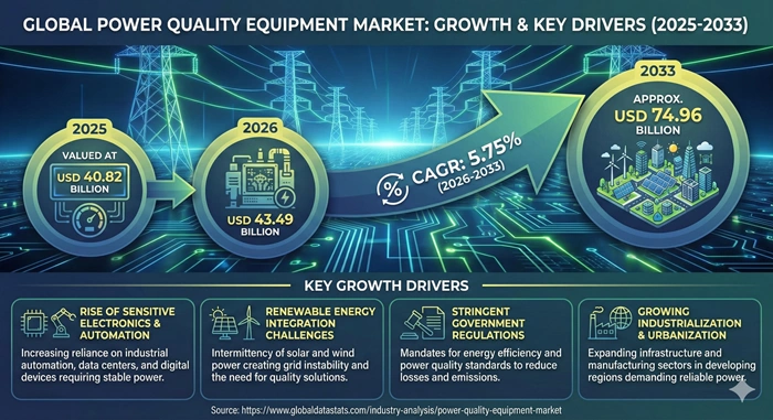Power Quality Equipment Market Size to Hit USD 74.96 Billion by 2033