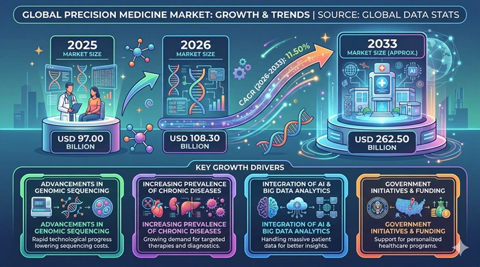 Precision Medicine Market Size to Hit USD 262.50 Billion by 2033