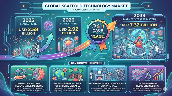Scaffold Technology Market Size to Hit USD 7.32 Billion by 2033