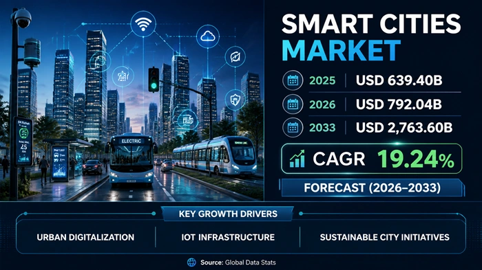 Smart Cities Market Size to Hit USD 2763.60 Billion by 2033