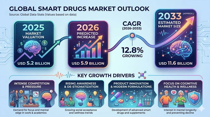 Smart Drugs Market Size to Hit USD 11.6 Billion by 2033