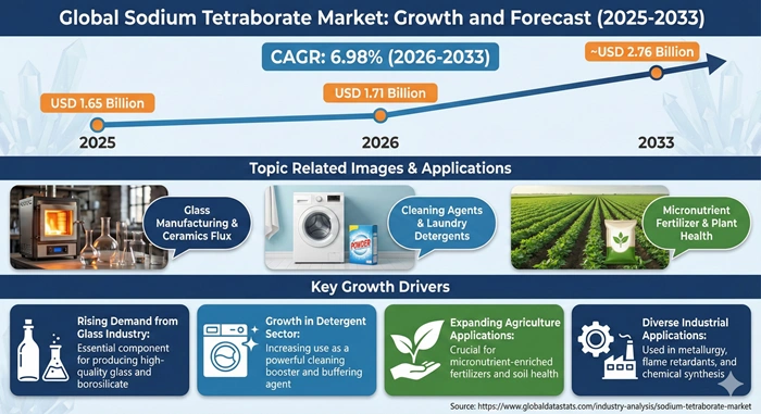 Sodium Tetraborate Market Size to Hit USD 2.76 Billion by 2033 Sodium Tetraborate Market Size to Hit USD 2.76 Billion by 2033