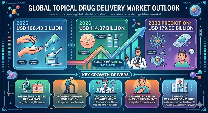 Topical Drug Delivery Market Size to Hit USD 179.56 Billion by 2033