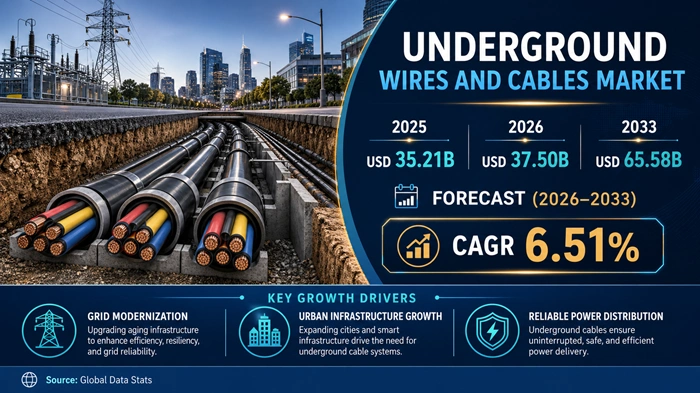 Underground Wires and Cables Market Size to Hit USD 65.58 Billion by 2033