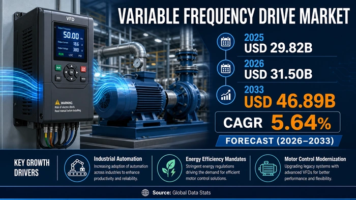 Variable Frequency Drive Market Size to Hit USD 46.89 Billion by 2033