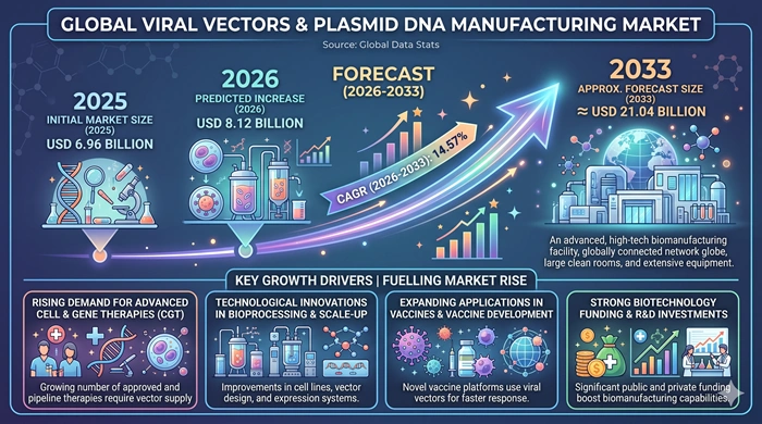 Viral Vectors & Plasmid DNA Manufacturing Market Size to Hit USD 21.04 Billion by 2033